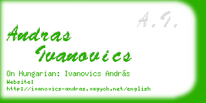 andras ivanovics business card